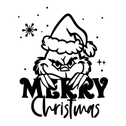 Vintage Grinch Merry Christmas SVG