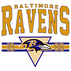 Vintage Baltimore Ravens Football 1996 Logo SVG