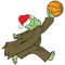 Baby Yoda Playing Basketball Merry Christmas SVG.png