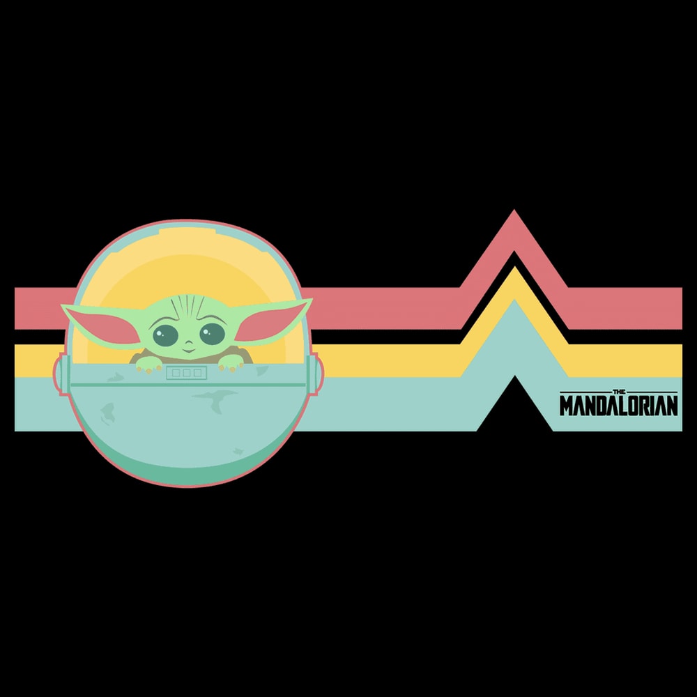 Baby Yoda The Mandalorian Rainbow SVG.png