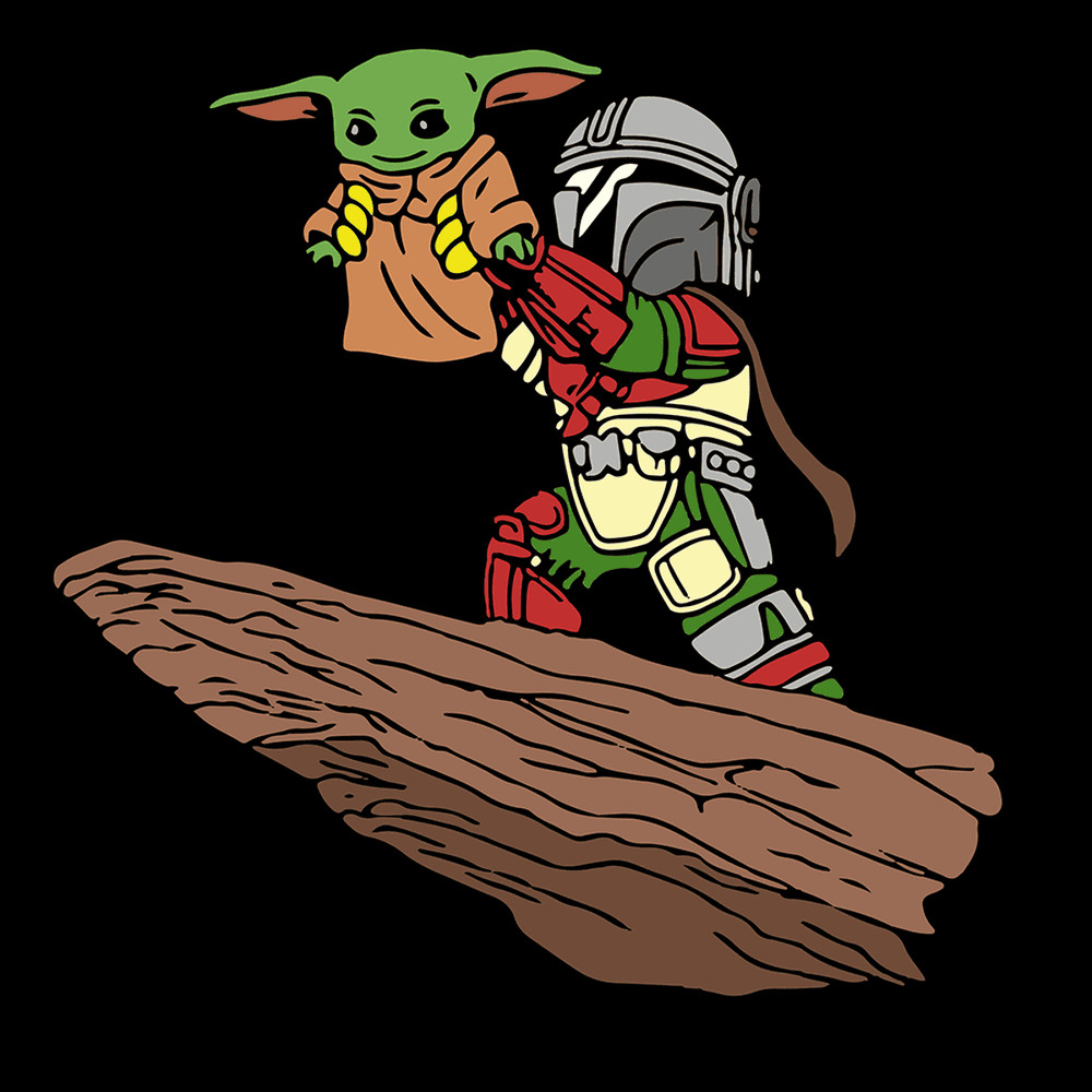 Darth Vader And Mandalorian Baby Yoda Darth Vader SVG.png