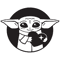 Valentine Baby Yoda Hugging Heart - Yoda With Heart Valentine SVG.png