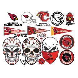 Arizona Cardinals Bundle Logo SVG Arizona Cardinals Nfl Football Team SVG Arizona Cardinals Lovers Skull