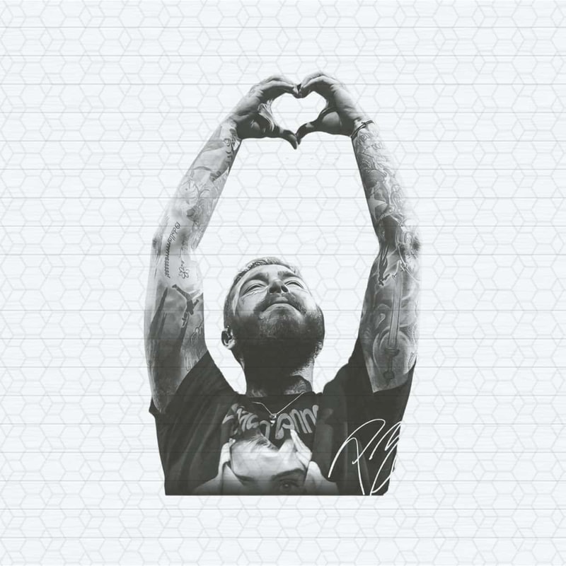 Vintage Post Malone Music Rapper PNG.jpg