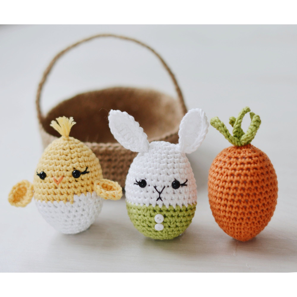 Easter Eggs And Jute Basket Crochet Pattern PDF 4