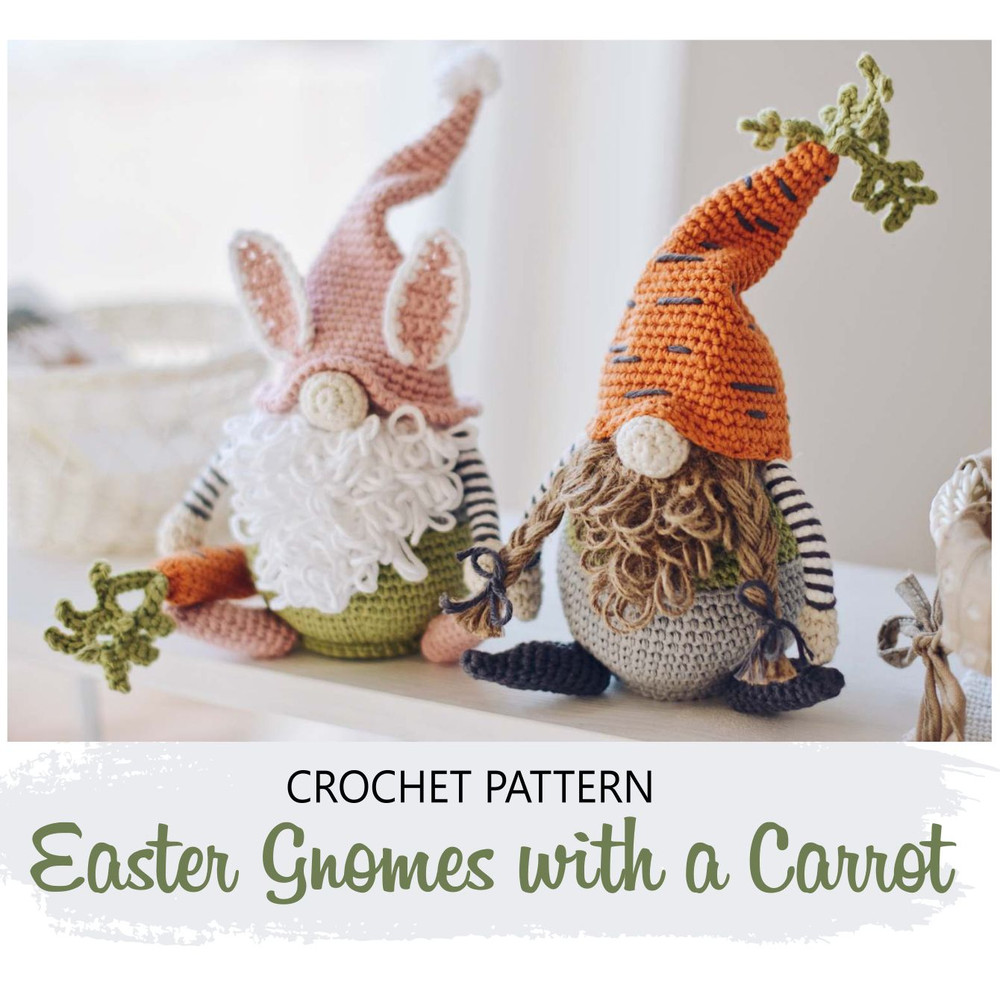 Two Easter Gnomes With A Carrot Crochet Pattern PDF 6