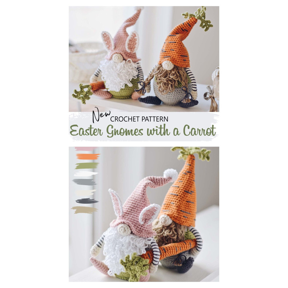 Two Easter Gnomes With A Carrot Crochet Pattern PDF 7