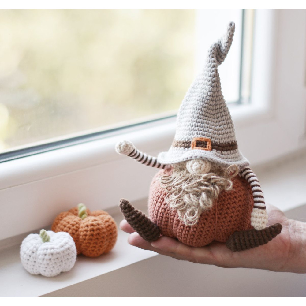 Fall Gnome With Pumpkins Crochet Pattern ENGLISH And ESPANOL PDF 1
