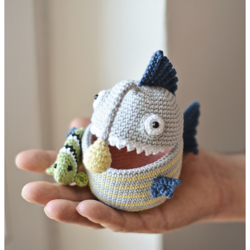 Anglerfish Angelfish Crochet Pattern ENGLISH And ESPANOL PDF 0