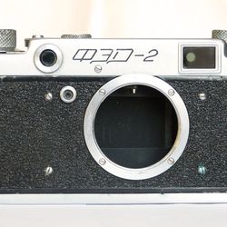 FED 2 type B grey body USSR rangefinder film camera 35 mm M39 mount