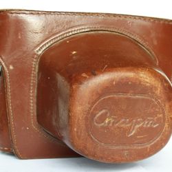 Genuine hard leather case camera bag for Start with strap SLR KMZ USSR