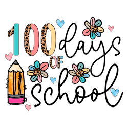 100 Days Of School Back To School PNG