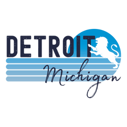 Retro Detroit Michigan Football SVG