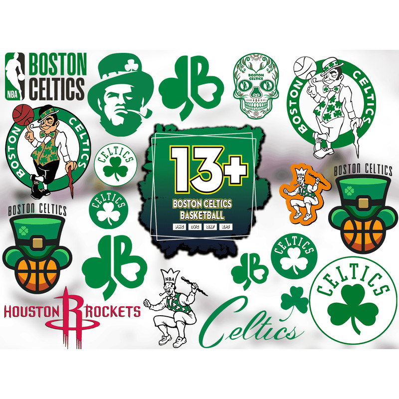 13 Files Boston Celtics Basketball Svg Bundle, Celtics Logo Svg, Celtics Vector.png