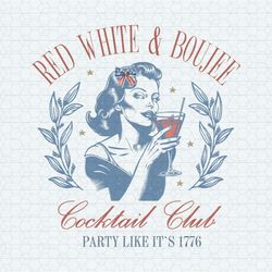 red white and boujee cocktail club png