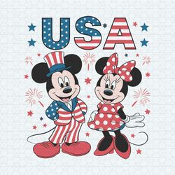 disney mickey minnie usa 4th of july svg