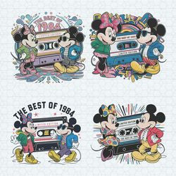 the best of 1984 mickey minnie png svg bundle