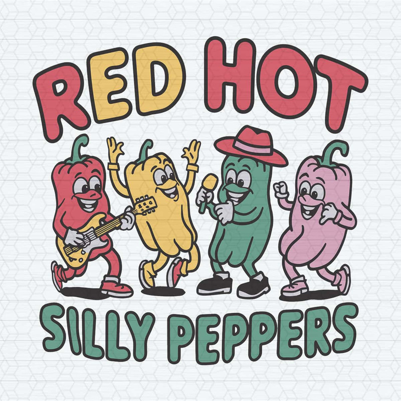 Meme Red Hot Silly Peppers Cute Chillies SVG.jpg
