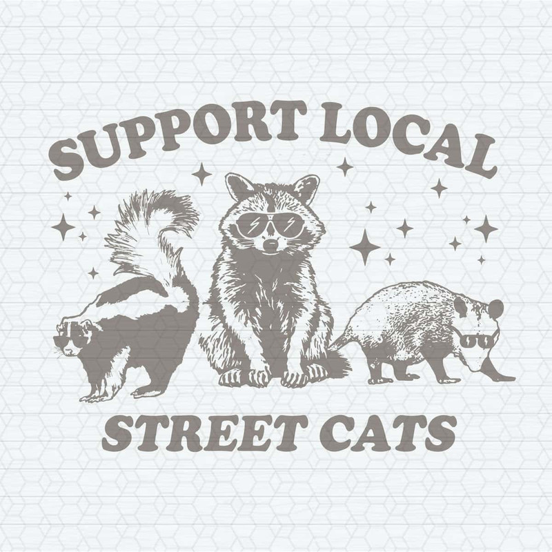 Vintage Support Local Street Cats Raccoon SVG.jpg