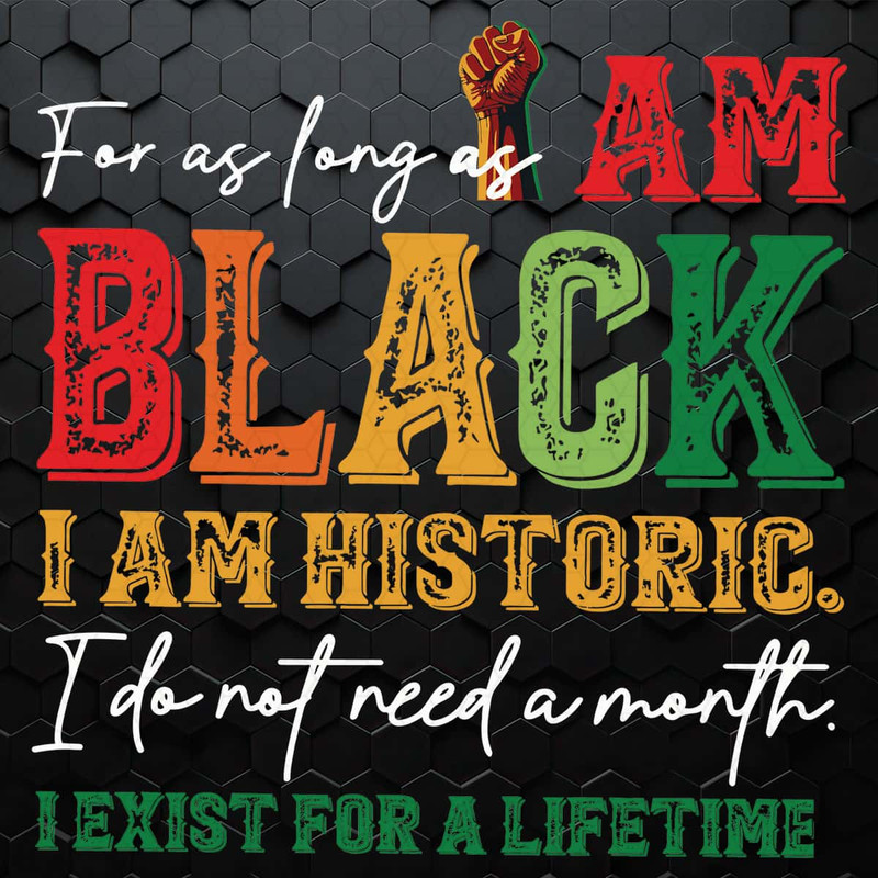 For As Long As I Am Black I Am Historic SVG.jpg