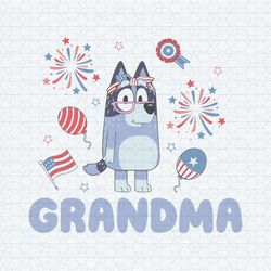 patriotic granma bluey independence day svg