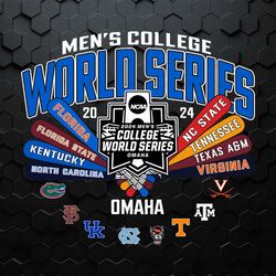 2024 cross bat multi team college world series svg