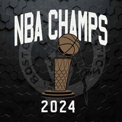 nba champs 2024 trophy celtics logo svg