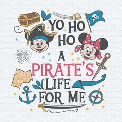 mickey minnie yo ho yo ho a pirates life for me svg