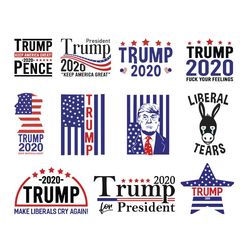 11 files donald trump 2020 bundle svg independence 4th of july svg trump flag svg