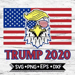 trump 2020 bald eagle svg png dxf eps download files