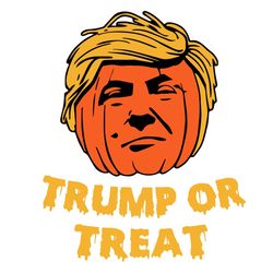 trump or treat svg donald trump pumpkin svg happy halloween party svg