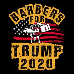 us flag for july 4th - barbers for trump svg