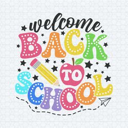 retro welcome back to school student back svg