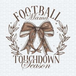 football mama touchdown season coquette bow png