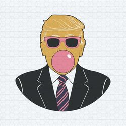 bubble gum tump png pink sun glasses trump patriotic design svg