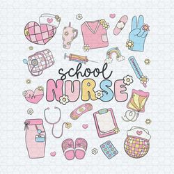 elementary school nurse retro nursing grad svg