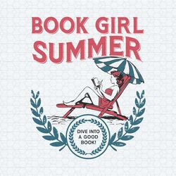 girl reading book summer funny beach vacation for book lover png