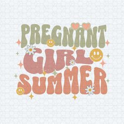 pregnant girl summer pregnancy announcement svg