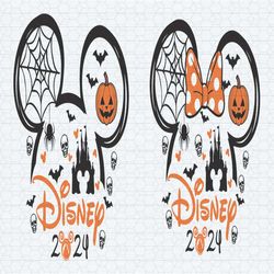 halloween disney 2024 mickey minnie head svg