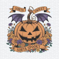 sorta sweet sorta spooky halloween pumpkin png