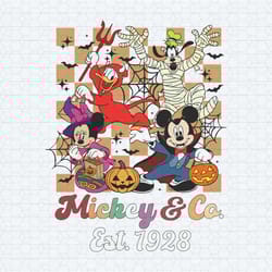 checkered mickey and co est 1928 png