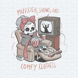 murder shows and comfy clothes skeleton girl png
