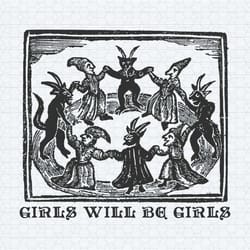 vintage girls will be girls witches and devil svg