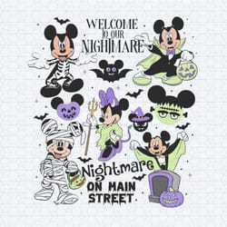 welcome to out nightmare mickey minnie png