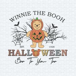 winnie the booh halloween boo to you too svg