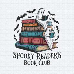 bookish ghost spooky readers book club png
