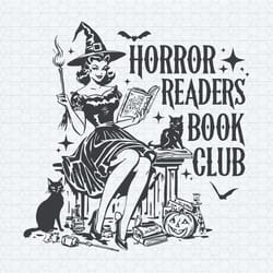 horror readers book club witch vibes svg