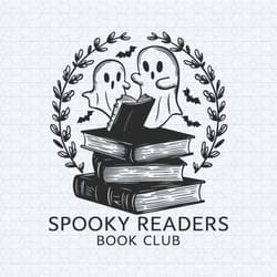 vintage spooky readers book club svg