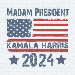 madam president kamala harris 2024 us flag svg