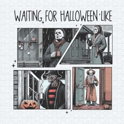 waiting for halloween like horror movie characters png